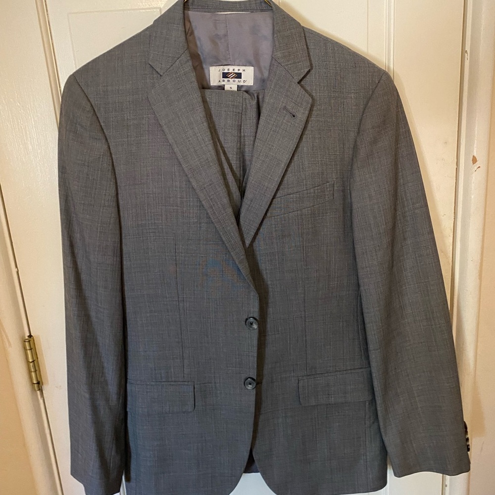 Joseph Abboud 38R 3-piece grey wool suit